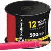 12 Solid Building Wire, Red, 500-Ft.