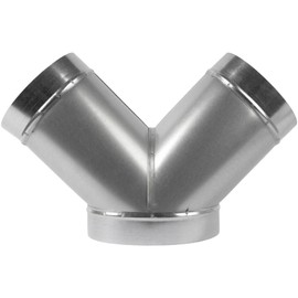 ECOPRO VENT 8" Inch 3 Way Metal Duct Splitter. 45 Degree 3 Way 8x6x6 inch Y Shape Connector. 6" Branch Sizing. Connect Multiple Machines - Dryer and Extractor Hood or Dryer and Dryer in one ducting
