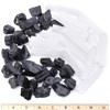 DANCING BEAR DANCING BEAR Black Tourmaline & Selenite Combo Pack (1 LB Each) Bulk Rough Raw Natural Stones for Good Vibes, Healing Crystals, Info Cards, Cleansing Energy, Made in USA