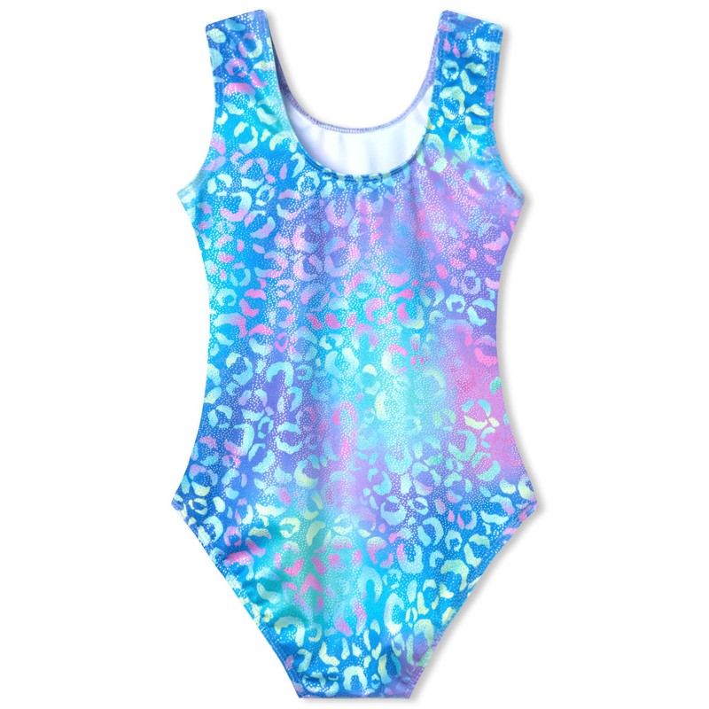 Domusgo - Maillot de gimnasia para niñas brillantes de una