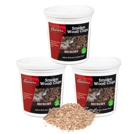 Camerons All Natural Extra Fine Hickory BBQ Wood Chips (3 Pints, 0.473L ea)- Kiln Dried Wood Sawdust Shavings for Cocktail Smoking Guns, Stovetop Smokers, Smoke Boxes-Value Pack Barbecue Grilling Gift