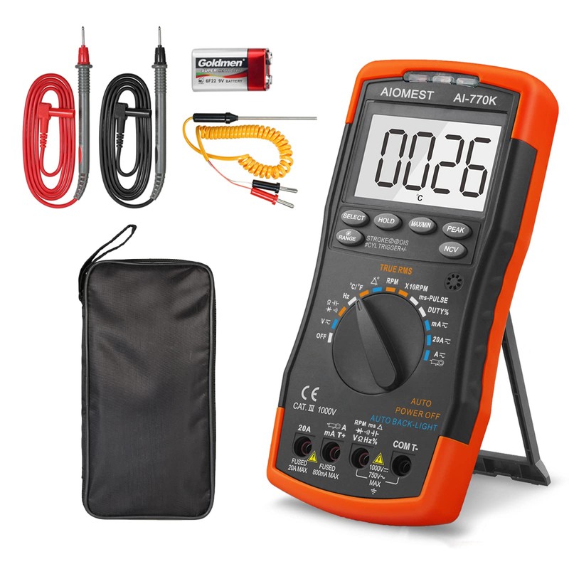 Automotive Multimeter Engine Analyzer, AIOMEST Digital DMM Meter AI-770K to
