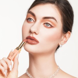 Oulac Color Rich Satin Lipstick - Pink Brown Full Coverage Lip Color, Creamy Silky-Smooth, Moisturizing, Satin Matte Finish, Infused With Shea Butter, Vegan & Clean Beauty, 4g, SG11 Breathtaking