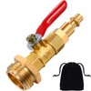 Hotop Brass Winterize Blowout Adapter with 1/4 Inch Quick Connect
