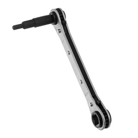 A.I.FORCE Refrigeration Ratchet Wrench, HVAC Service Wrench with 1/4", 3/8", 3/16" and 5/16" Square Drive and Hexagon Bit Adapter Kit for Air Conditioner, Refrigeration Equipment Repair
