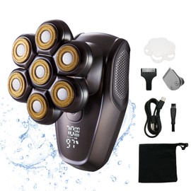 【Plus 30-Day Extended Warranty Card Included】Apix BEAUM 7-Head Body Shaver Face Shaver Men's Hair Removal Titanium Coated Rotating Independently Movable Floating Head Skin-Friendly IPX7 Waterproof