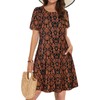 Dresses for Women Short Sleeve Fashion Tunic Dress Summer Swing