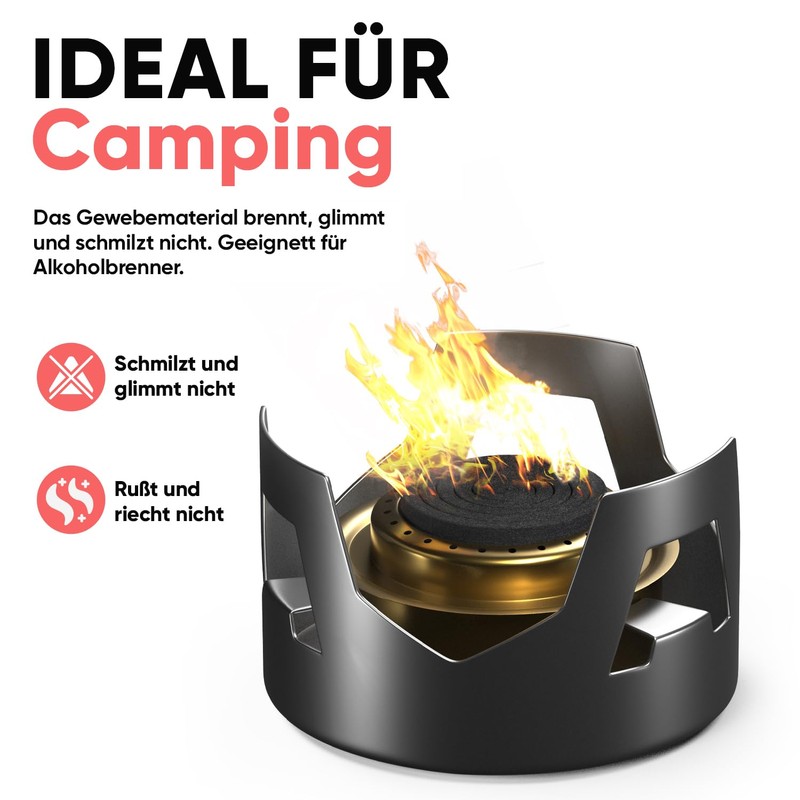 EVOCAMP Fireproof underlay 50 x 50 cm, heat-resistant up to
