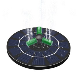 2.5W Solar Fountain Pump With 360°Rotatable Nozzle Solar-power Fountain Free Standing Water Pump Floating Circle Fountain for Bird Bath Garden Small Pond