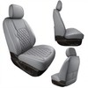 Huidasource Tacoma Front&Back Seat Covers, Gray Leather Car Seat Cushion