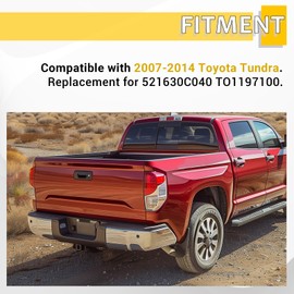 KUAFU Rear Bumper Step Pad Compatible with 2007-2014 Toyota Tundra 521630C040 TO1197100 Protector Guards Cover Rear Right Passenger Side Black