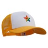 Mario Rainbow Star Logo Embroidered Cotton Trucker Cap - Gold