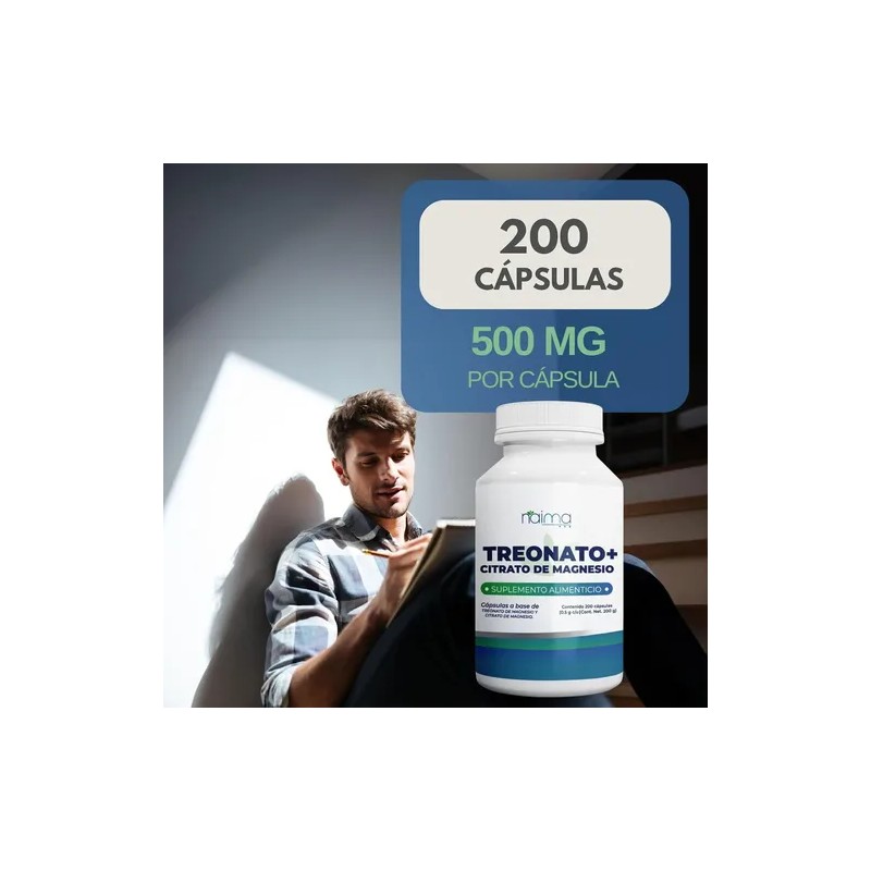 Treonato De Magnesio Con Citrato De Magnesio 500 Mg 400