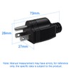 JORINDO 2 pcs NEMA 5-15P Straight Blade Replacement Plug Connector,