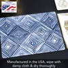 CounterArt Indigo Diamond Decorative Hardboard Placemats with Protective Cork Backing