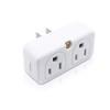 SYCON Adapter Outlet Extender, 2-Prong Mini Wall Plug, Multi Outlet