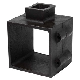 XL Deep Cast Iron 2-Piece Flask Mold Frame for Sand Casting Jewelry Making Petrobond Delft Clay Metal Casting Pouring Gold Silver Copper Brass Peweter 4" X 4" X 4"