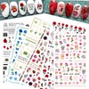 DUOLEIMI Nail Stickers, Flower Rose, Nail Stickers, 10 Pieces, Nail