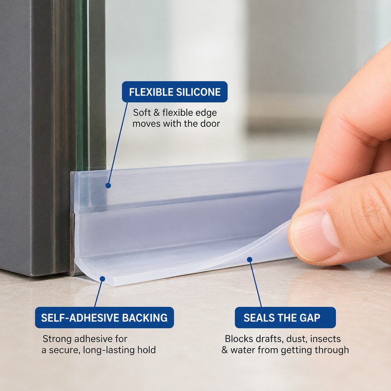 Silicone Door & Window Seal Strip for Gap Sealing –