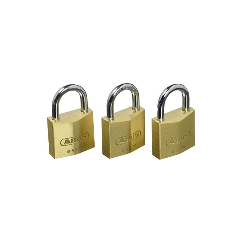 ABUS 65/30 Brass Padlock 30 mm Pack of 3 35118