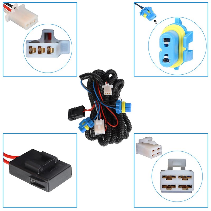 ANTUKO 2Pcs Front Driving Fog Light Assembly with Bulbs and