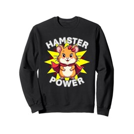 Cute Hamster Power Girl Furry Friend Superhero Star Sweatshirt
