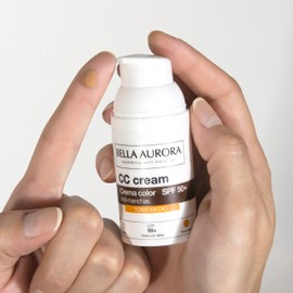 Bella Aurora SPF 50+ sun cream with pigment spots cover (medium), 30 ml, sun protection factor 50+, pigment spots prevention, medium skin tone