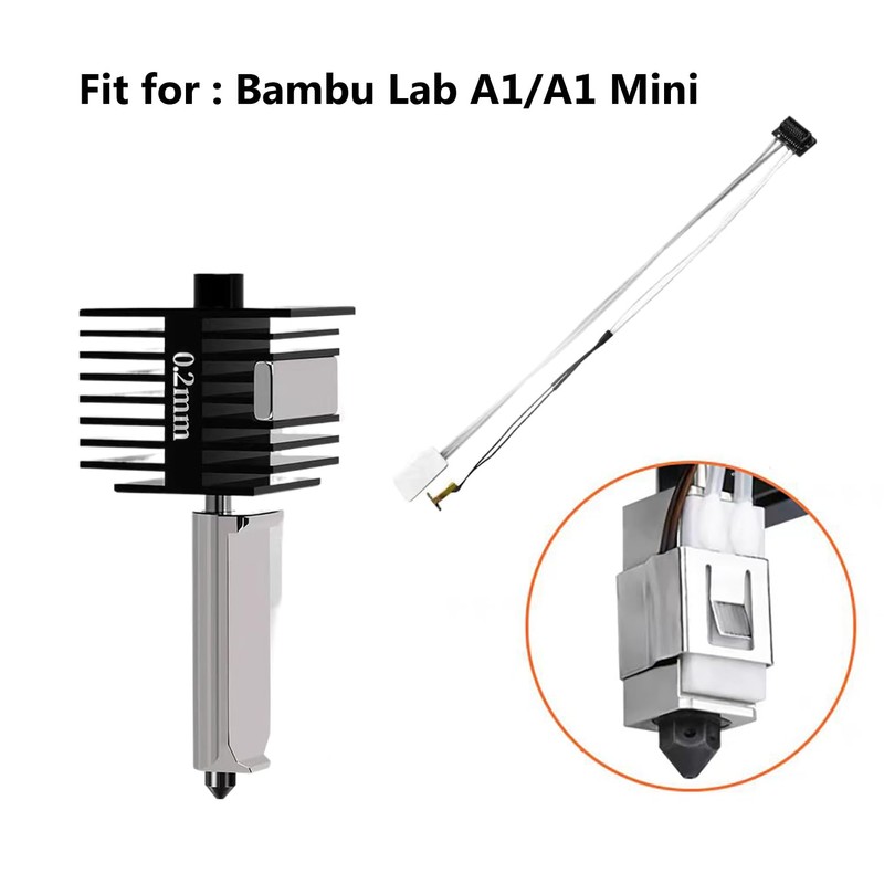3D Printer Heater Cartridge and Thermistor Kit for Bambu Lab