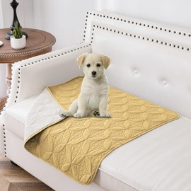 Tuffeel Waterproof Dog Blanket, 30x30 inches Small Pet Couch Covers for Sofa, Chair Bed Furniture Protector from Dogs Washable and Reversible-Sand+Cream