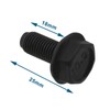 5pcs M8x18mm Black Crank Arm Bolts - Suitable for Mountain