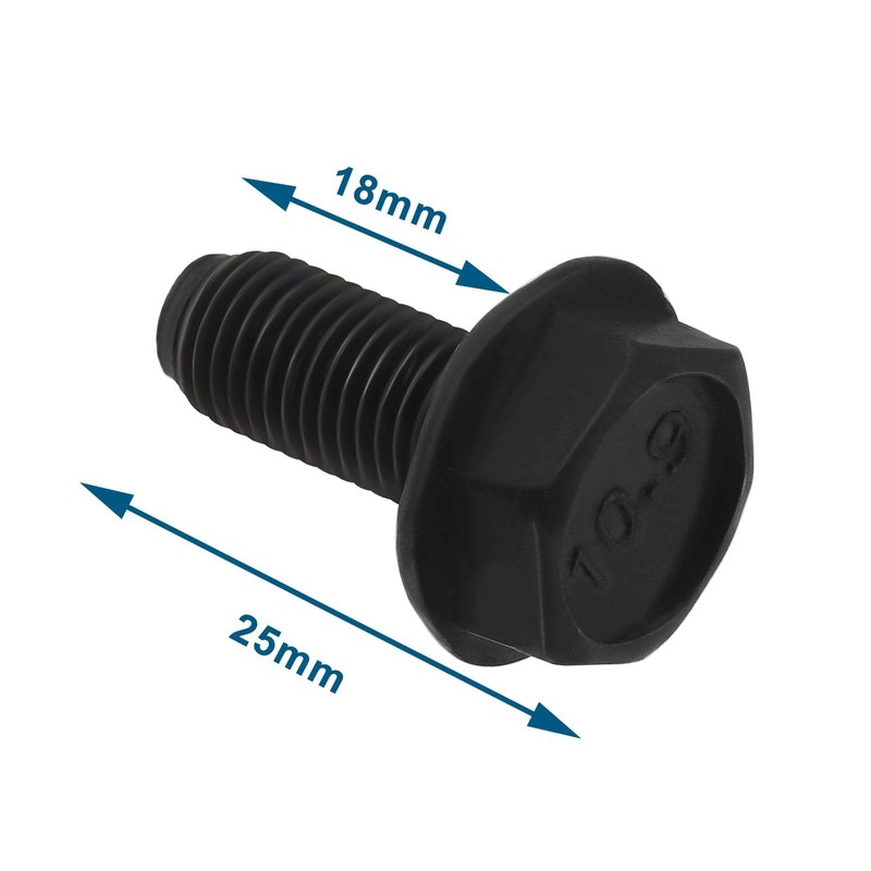 5pcs M8x18mm Black Crank Arm Bolts - Suitable for Mountain