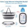 Extra Large Collapsible Bucket 35L Mop Bucket With Handles &
