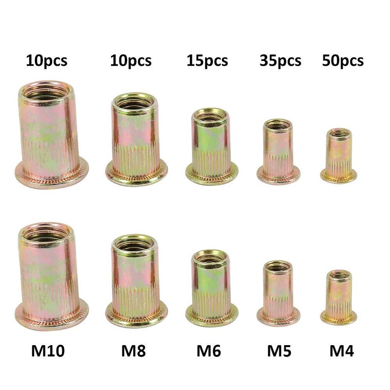 Trimming Shop Flat Head Flange Rivet Nuts Threaded Inserts Anchoring