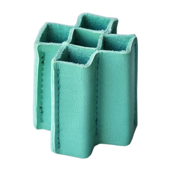 equalto Wavy Equal Wavy Leather Pen Stand [Green]