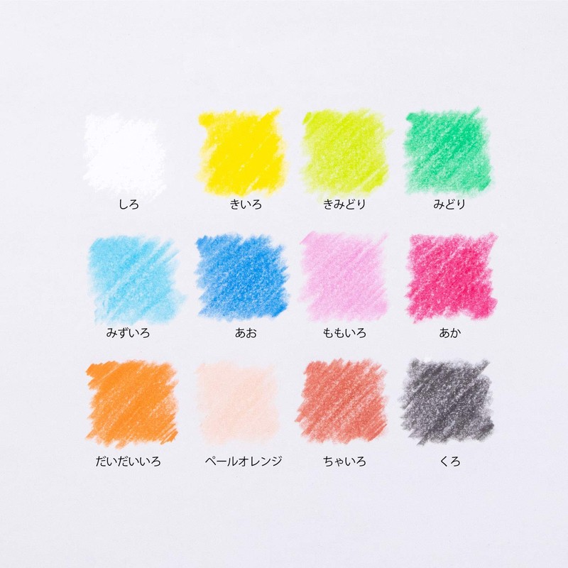 ぺんてる クレヨン色えんぴつ パスティック GC1-12D 12色