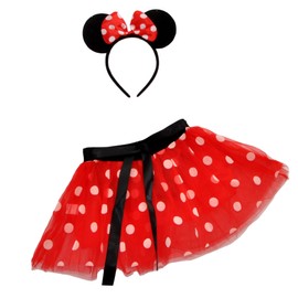 Ciao - Polka Dots Mouse Disguise Kit (Tutu Skirt, Tiara with Ears)
