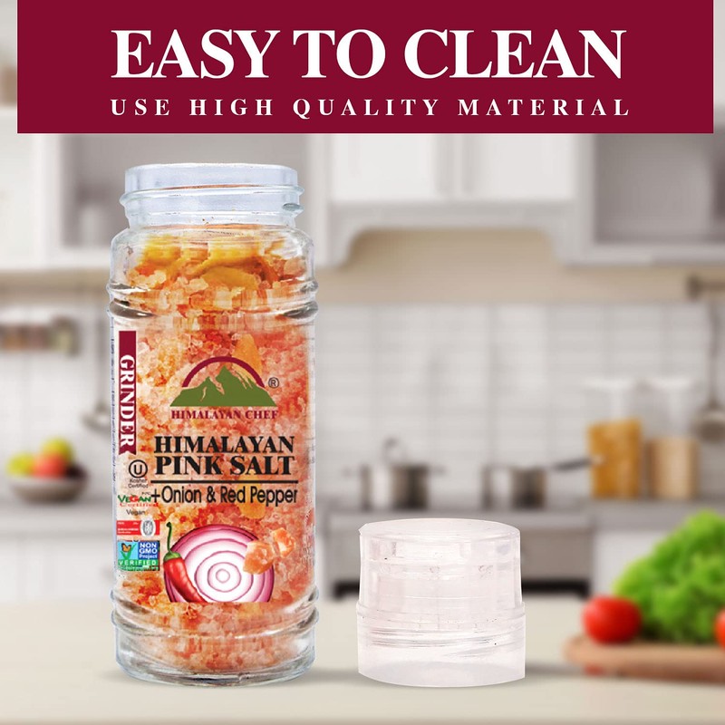 Himalayan Chef Onion & Red Pepper with Himalayan Salt, Glass