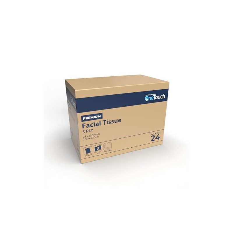 3-Ply Facial Tissues Soft & Premium Tissue Paper 80 Sheets