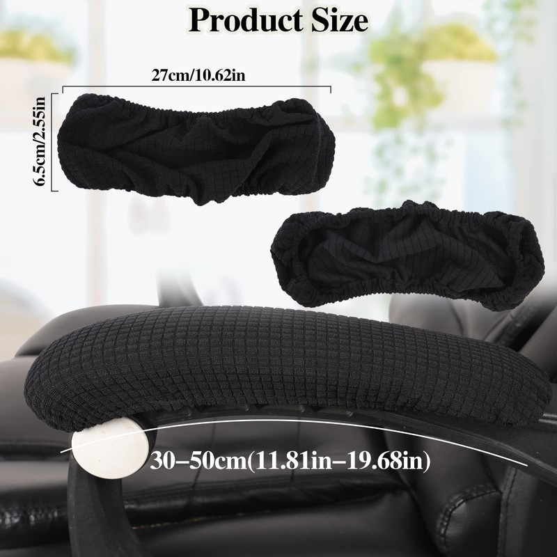 Vin Beauty Office Chair Armrest Covers, 2Pcs Office Removable Arm