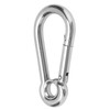 10Pcs Snap Hook Stainless Steel Safety Rope Spring Carabiner Hanging