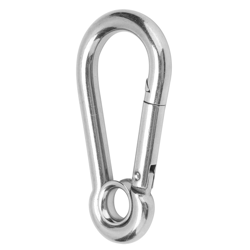10Pcs Snap Hook Stainless Steel Safety Rope Spring Carabiner Hanging