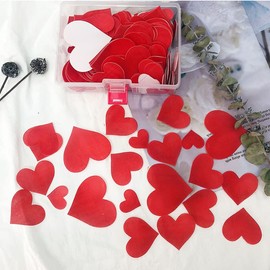 25Pcs Edible Wafer Heart Deco Valentine Jumbo Red Heart Shapes Sprinkles for Cakes and Cupcakes Food Decoration cookie decorating