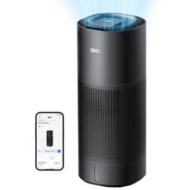 DREO Smart Evaporative Humidifier Large Room up to 1000ft², 800ml/h High Output Air Humidifiers for Bedroom, 10L, 50H Long Runtime with Precise Humidification for Plants, Home, Office, Black, HHM774S
