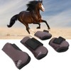 1Set Horse Tendon Boots PU Elastic Thickened Adjustable Horse Leg