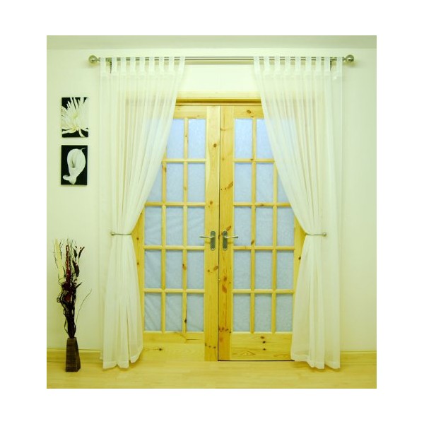 Woven Voile Tab Top Panel. Buy One Panel Get One