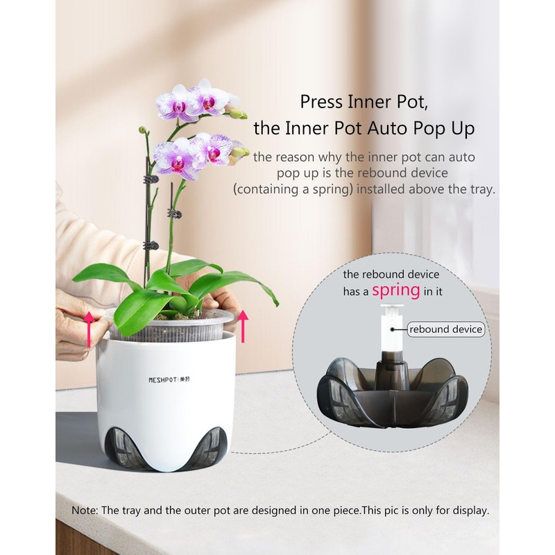 Meshpot 10 cm Orchid Pots with Holes, Set of 2,