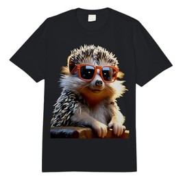 Hedgehog with Sunglasses Hedge Animal I Love Hedgehogs Comfort Colors Adult Heavyweight T-Shirt