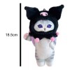 KFMX Llavero Peluche Gato Kuromi Disfraz Suave Lindo