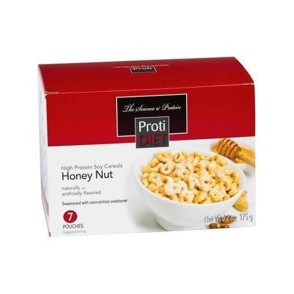 Protidiet High Protein Soy Cereal Honey Nut (7 Pouches)Net Wt 6.2 oz.(175g)