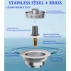 2 Pack 3 in 1 Kitchen Sink Drain Strainer &